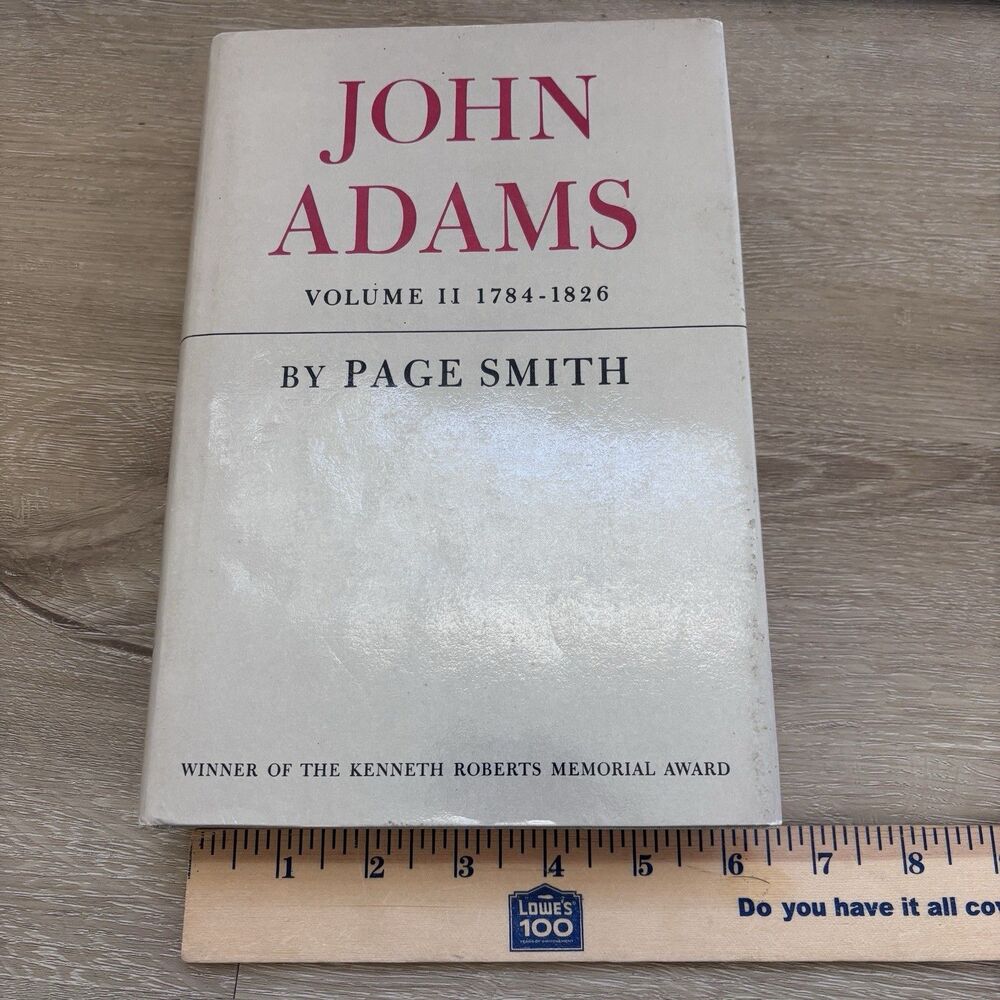 John Adams Vol 2 1784-1826 Page Smith First Edition 1963 Ex-Library History Book